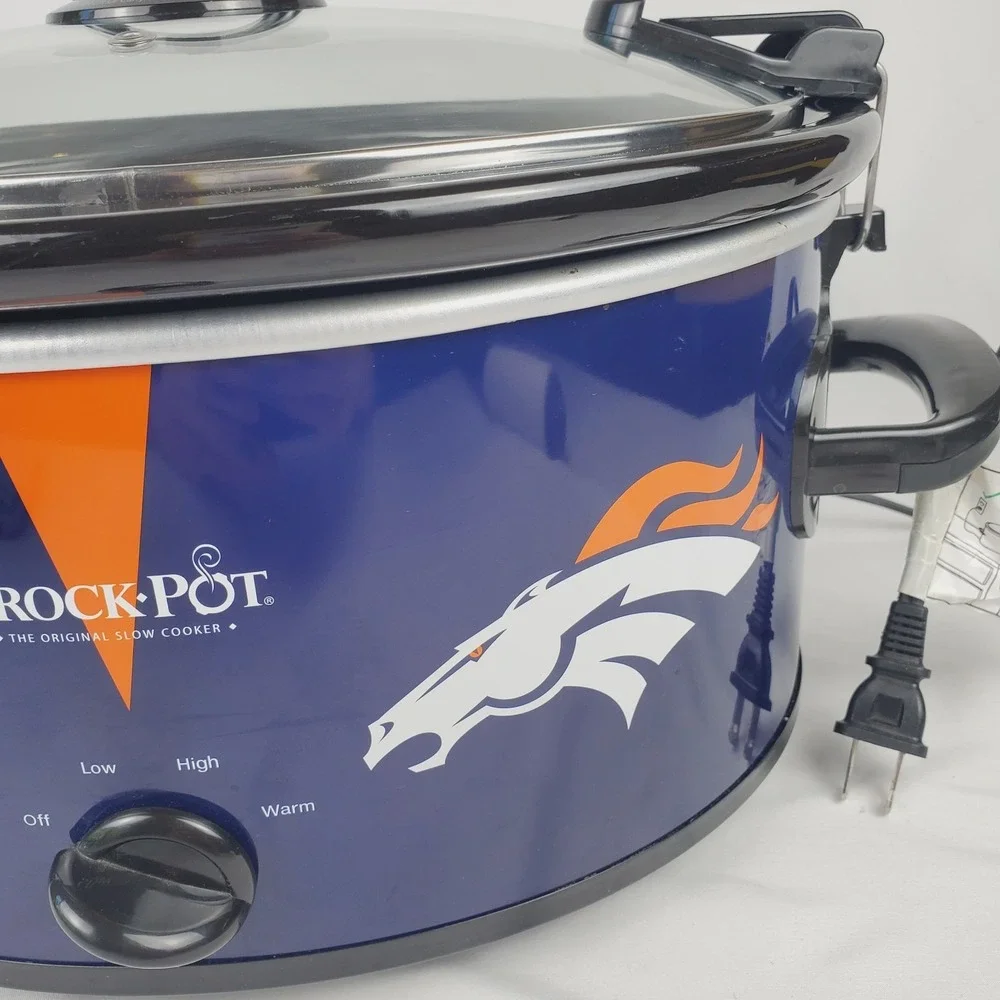 Denver Broncos NFL Crock Pot Slow Cooker #SCCPNFL600 - TESTED and WORKING
